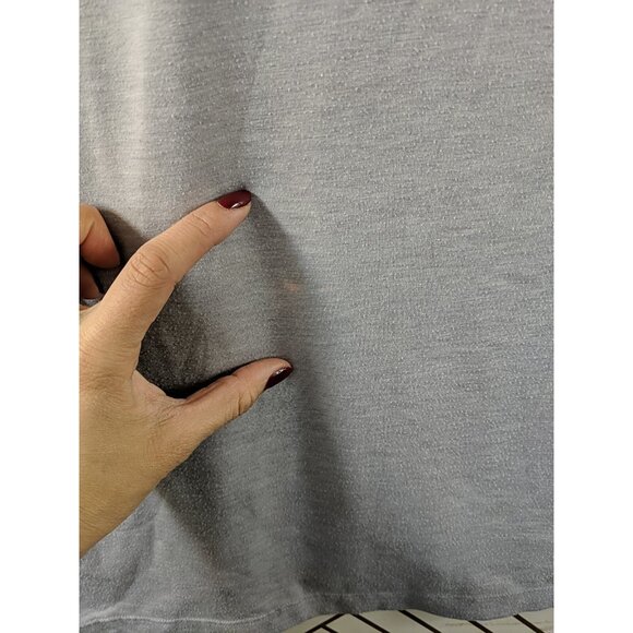 Lululemon Men's Button Short Sleeve Polo Shirt Gray Size Medium READ - Picture 10 of 10